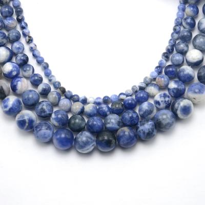 China Bestone Wholesale Series Natural Sodalite Stone Beads 4/6/8/10mm For DIY Jewelry Bracelet Necklace Making Stone Loose Beads for sale