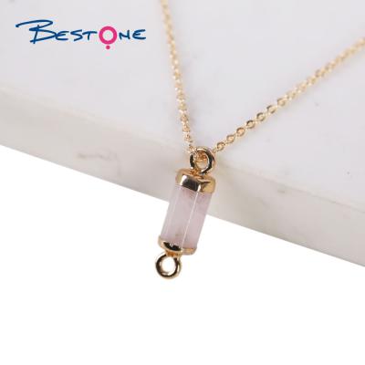 China E-Co Fashion Friendly Jewelry Natural Stone Column Bestone Shape Pendant Charm For Bracelet for sale