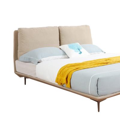 China Elegant Soft Bed Frame For Bedroom Modern Design Bedroom Furniture Style Fabric Single Beds for sale