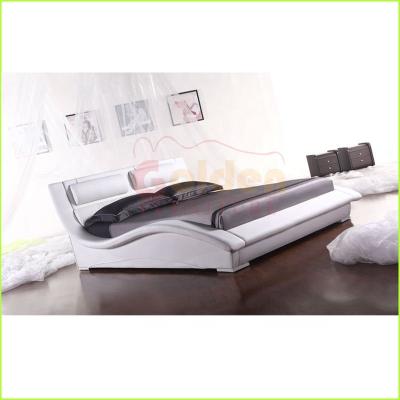 China American style bed hot sales leather bed modern white leather storage bed for sale