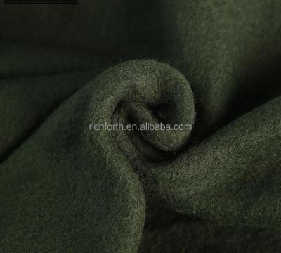 China Flame Retardant Green pure wool polyester spandex military army blanket with customized size and weight for sale