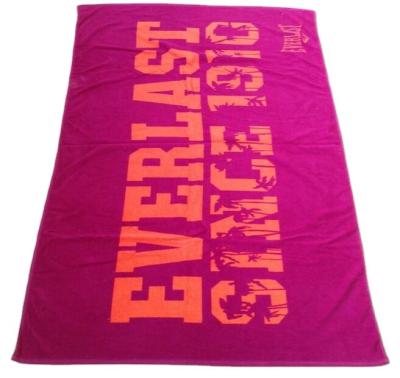 China Child-Proof cheap factory wholesale 350gsm customize single side printed cotton beach towel for travel swimming for sale