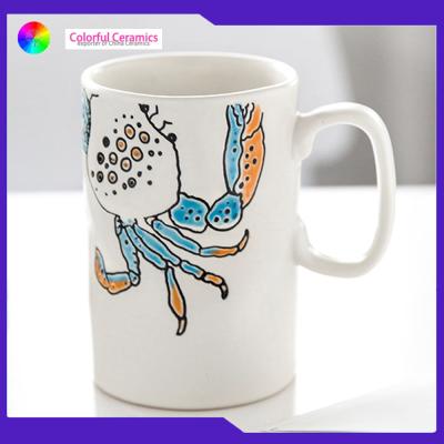 China Creative Hand Painted Ceramic Coffee Mugs Continental Hand Painted for sale