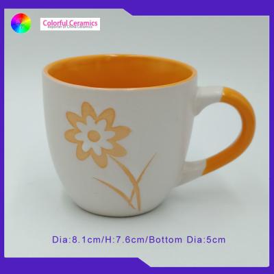 China Stapelbarer handgemalter keramischer Kaffeetasse-Nahrungsmittelkontakt-Safe-Grad zu verkaufen