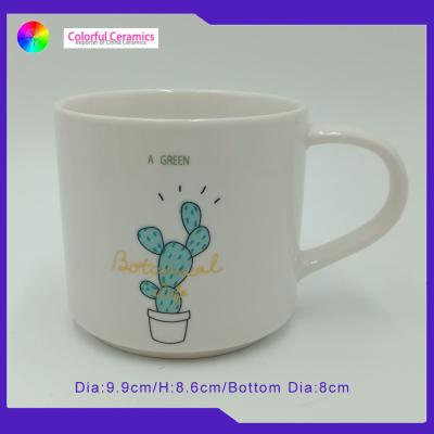 China White Porcelain Pottery Coffee Mug Sets Safety With Customized Pattern for sale