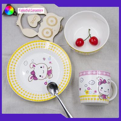 China 5.5 Inch Ceramic Dinnerware Sets Cute Everyday Stoneware Dinnerware Sets for sale