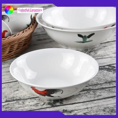 China Vintage Porcelain 7 Inch Handmade Ceramic Bowls Customized Food Contact Safe for sale