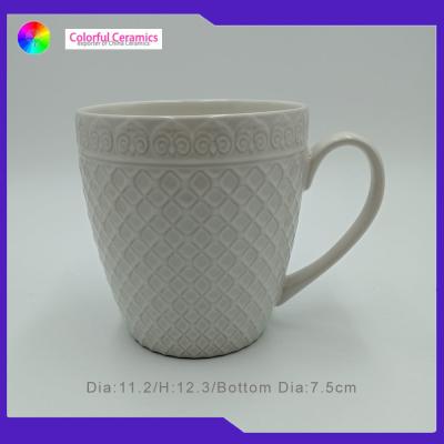 China 20 Oz Custom Embossed Coffee Mugs Durable Ceramic Promotional Mugs for sale