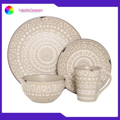 China Nordic Dinner Ceramic Pottery Dinnerware Sets Mugs Sala Bowl Eco - Friendly for sale