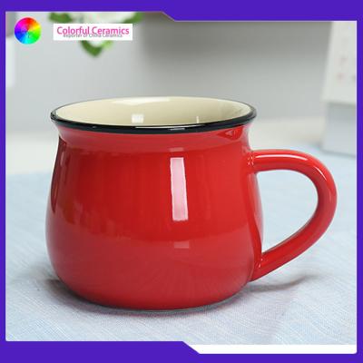 China Van de de Mokken350ml Capaciteit van de Disherwasher Veilig Promotie Ceramisch Koffie de Douaneembleem Te koop