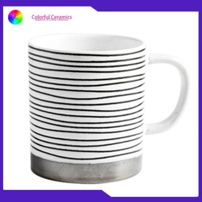 China Tableware Sets Silkdscreen Coffee Mugs , Custom Ceramic Mugs 370ml Eco Friendly for sale