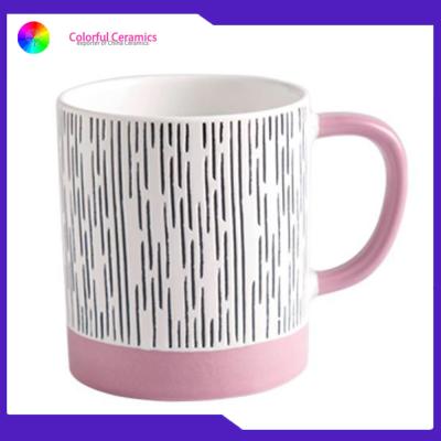 China Food Contact Safe Silkscreen Coffee Mugs Microwave Safe Lead / Cadmium Free for sale