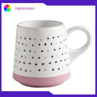 China Capacity 455ml Personalised Ceramic Travel Mug , Large Ceramic Coffee Mugs for sale