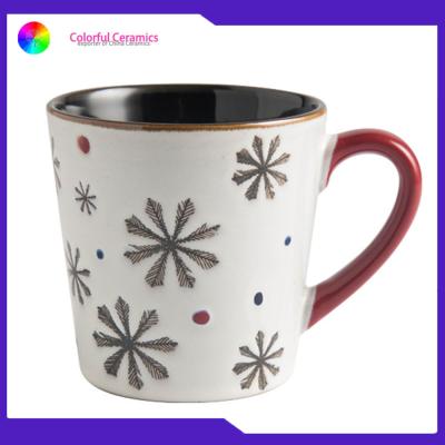 China De Hand van de Kerstmiskop schilderde het Ceramische Lood van Koffiemokken/Aangepaste Cadmium Vrij Te koop