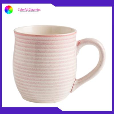 China 600ml Thread Custom Embossed Mugs Food Safe Temperature Extremes Long Lifespan for sale