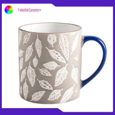 China Oven Safe Silkscreen Coffee Mugs Low Water Absorption Lead Free Eco - Friendly for sale