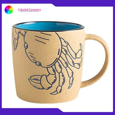 China Microwave Safe Custom Printed Ceramic Coffee Mugs Lead / Cadmium Free Durable for sale