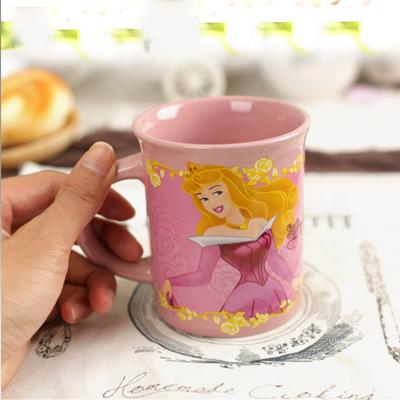 China Beautiful Girl Design Pink Promotional Coffee Travel Mugs Modern Art Eco - Friendly for sale