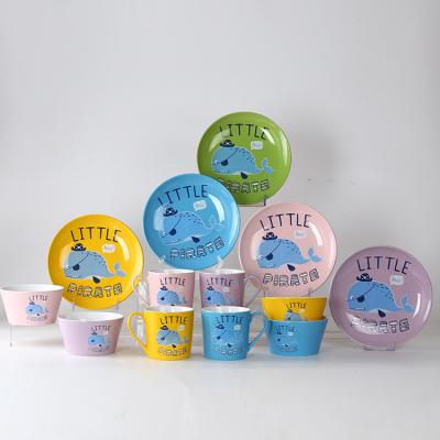 China Taza de café de cerámica del esmalte animal de la ballena del tiburón Eco sin plomo determinado - amistoso en venta