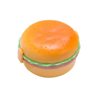 China Viable Wholesale Creative Children's Lunch Box Multilayer Student Burger Lunch Box Fruit Box Crisper Gift for sale