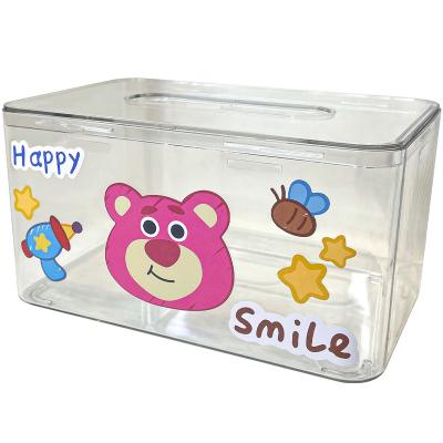 China Factory Wholesale Clear Acrylic Tissue Box Custom Viable For Tissue Table Storage Organizing Box for sale