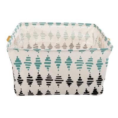 China Collapsible Collapsible Cloth Storage Bin Canvas Cloth Storage Basket For Dirty Clothes for sale