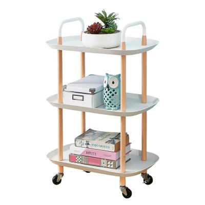 China Storage Cart 3-Tier Kitchen Organizers Rolling Serving Cart for sale