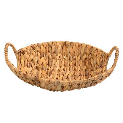 China Natural Wicker Water Hyacinth Storage Basket Tidy Storage Basket/Storage With Water Hyacinth Basket Handle for sale