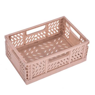 China Factory supply kitchen fruit vegetable household storage small folding plastic folding basket for sale