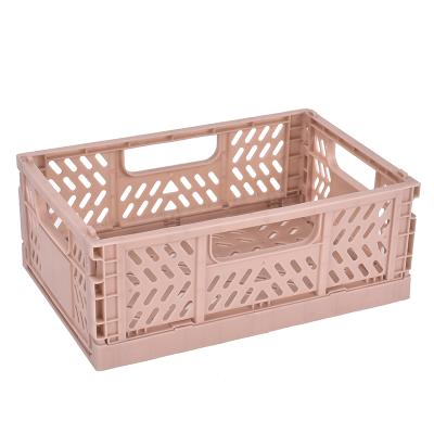 China Home Office Stacked Organizer Folding Folded Plastic Basket Small For Wholesale for sale