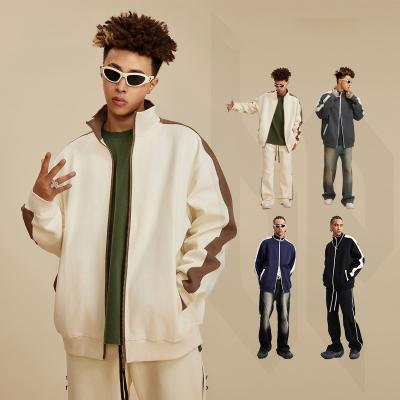 China Wholesale High Quality Empty Monochrome Cotton Custom Casual Retro Gentlemen Breathable Sportsuit 100% Jogging Pants Jogging Sweater Set for sale