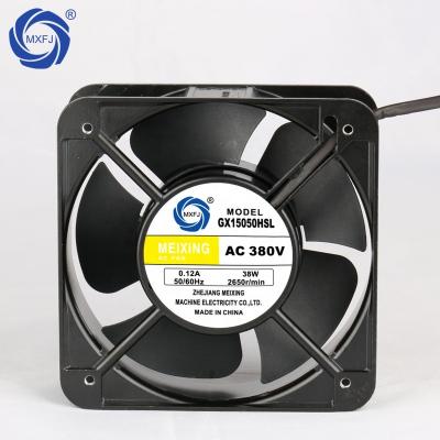 China Hotels GX15050HSL 380V 150 x 150 x 50mm Aluminum Plastic Blades High Speed ​​AC Axial Frame Radiator Cooling Fan for sale