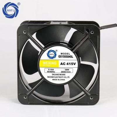 China Hotels GX15050HSL 415V 150 x 150 x 50mm Aluminum Plastic Blades High Speed ​​AC Axial Frame Radiator Cooling Fan for sale