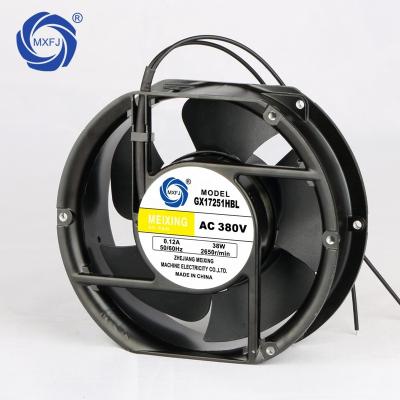 China Hotels GX17251HBL 415V 172 x 150 x 51mm AC Axial Fan Dual Ball Bearing Radiator High Speed ​​Cooling Fan for sale