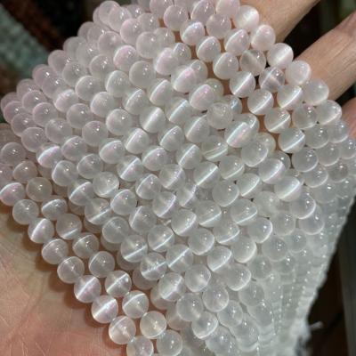 China Natural Stone Selenite Beads Holders Around Loose Bead Necklace Bead Loop For Jewelry Making for sale