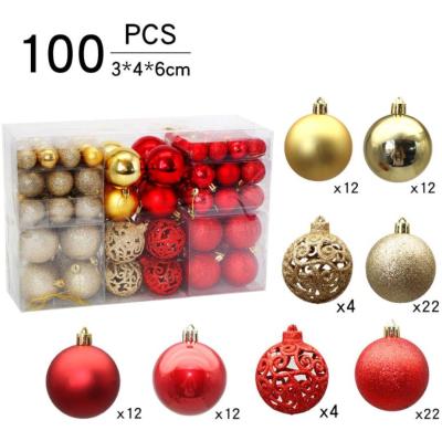 China 2021 plastic christmas tree decorgifts ornament colorful christmas gifts ball set for sale