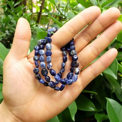 China FASHIONABLE Irregular Sodalite Stone Beads Bracelets For Women Men 6-8 Mm Nugget Stretch Beaded Bracelet for sale