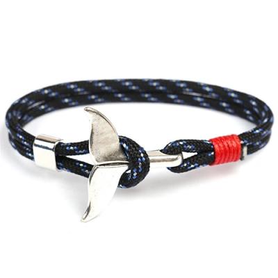 China High quality FASHIONABLE men women bracelet, shark tail rope bracelet, handmade leather bracelets for sale