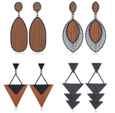 China Vintage Fashion Drop Jewelry African Wooden Circle Jewelry Searrings Woman DIY Jewelry for sale