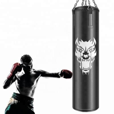 China Customized Fitness Bodybuilding 1.5M PU Leather Kick Boxing Sand Punch Bags for sale