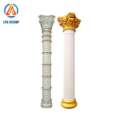 China New Design Durable Polystyrene Exterior Cornice Decoration Molding Columns ENV Roman Pillar Mold for sale