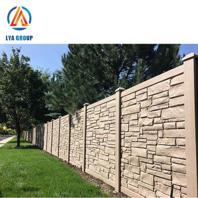 China Culture Texture Manufacturer Deep River Rock Stone Garden Precast Concrete Fence Mold For Sale for sale