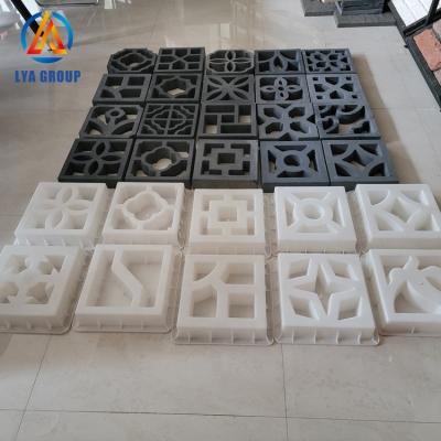 China Eco-friendly 3d Art Window Plastic Mold Precast Flower Breeze Concrete Block Mold for sale