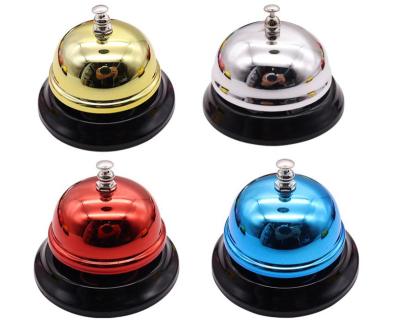 China Europe Hot Sale Dog Training Bell Cartoon Printing Metal Sounding Meal Table Desk Bell for sale