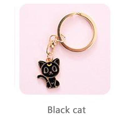 China Simple Manufacturer Key Chain Wholesale Black Cat for sale