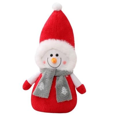 China High Quality/Safety/New Design Christmas Gently 2022 Stuffed Plush Snowman Toys Wearing Scarf And Christmas Hats Promotion Gift for sale