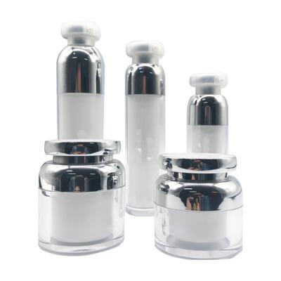 China Cosmetic Acrylic Round 30ml Airless Pump Bottle for sale