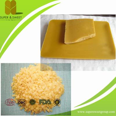 China Pharmacy Natural Beeswax Block , White / Yellow Cosmetic Beeswax Pellets for sale