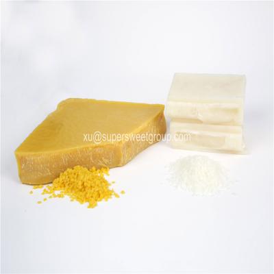 China OEM Available Bleached Beeswax , White / Yellow Solid Beeswax Block for sale