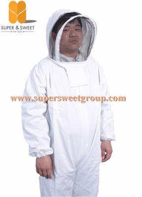 China Master Beekeeping Protective Clothing , Bee Keepers Suit With Veil / Zip for sale